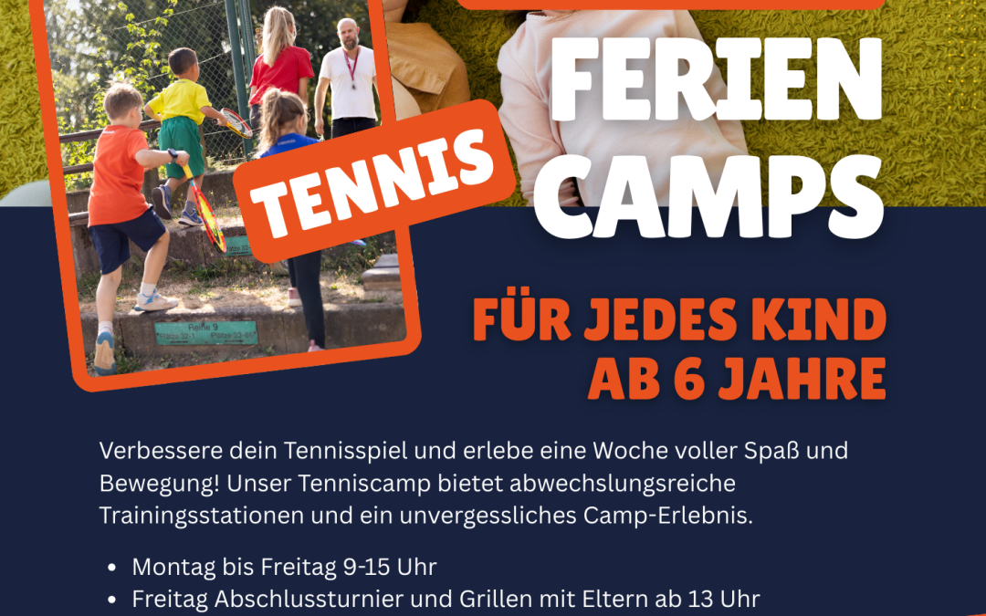 Tenniscamp Sommer 2026 – Spiel, Spaß & Tennis pur für Kinder!
