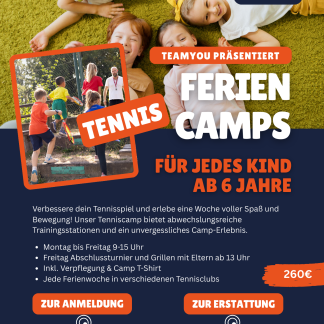 Sommerferien 2026 - Tenniscamp und Sportcamp für Kinder