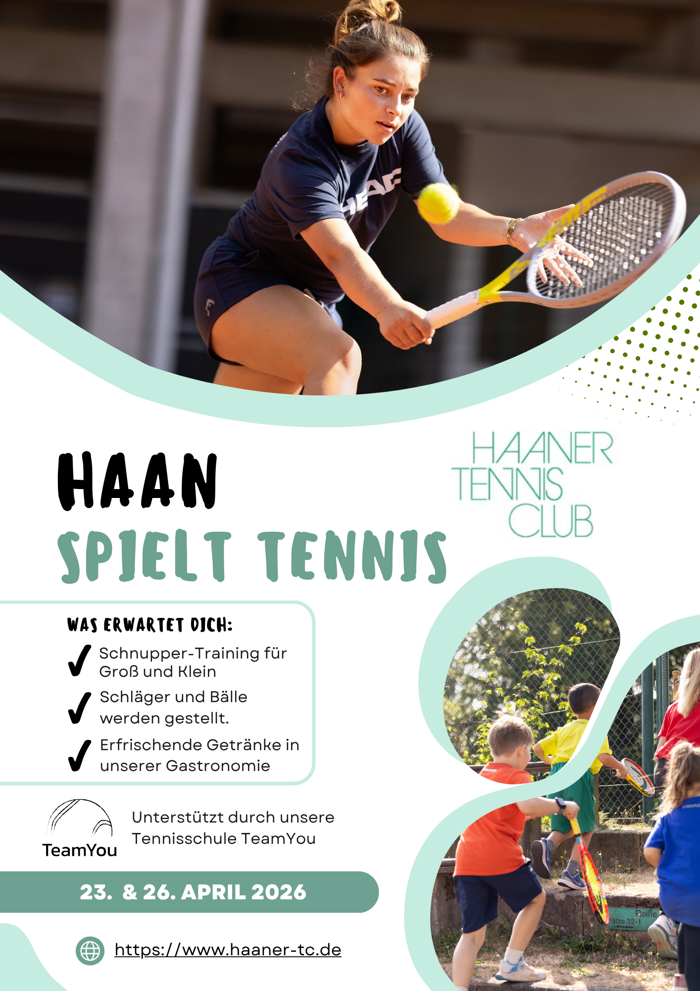 Schnuppertraining für den Haaner TC 1 Schnuppertraining für den Haaner TC