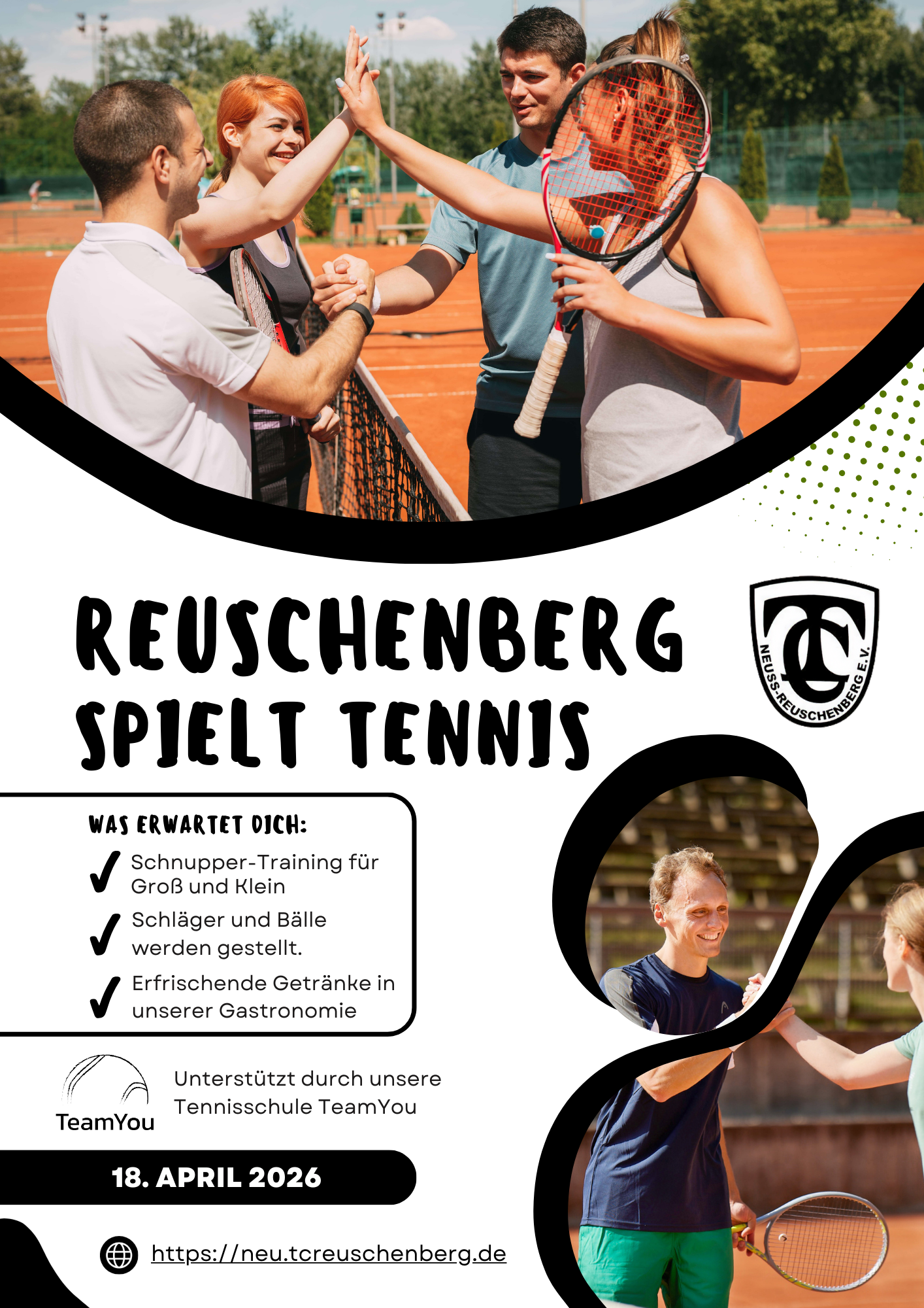 Schnuppertraining für den TC Reuschenberg 1 Schnuppertraining für den TC Reuschenberg